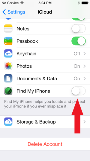 turn off iphone activation lock