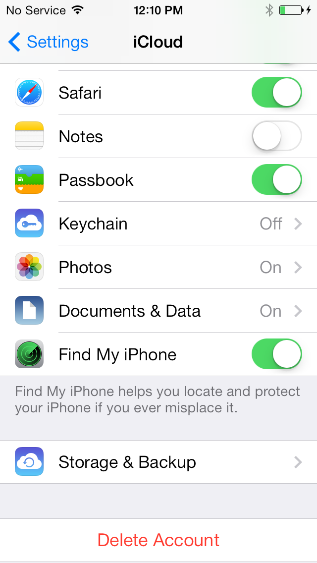 icloud ios7