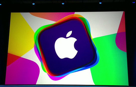 Apple's stage at the 2013 WWDC