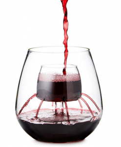 Stemless Fountain Aerating Wine Glass